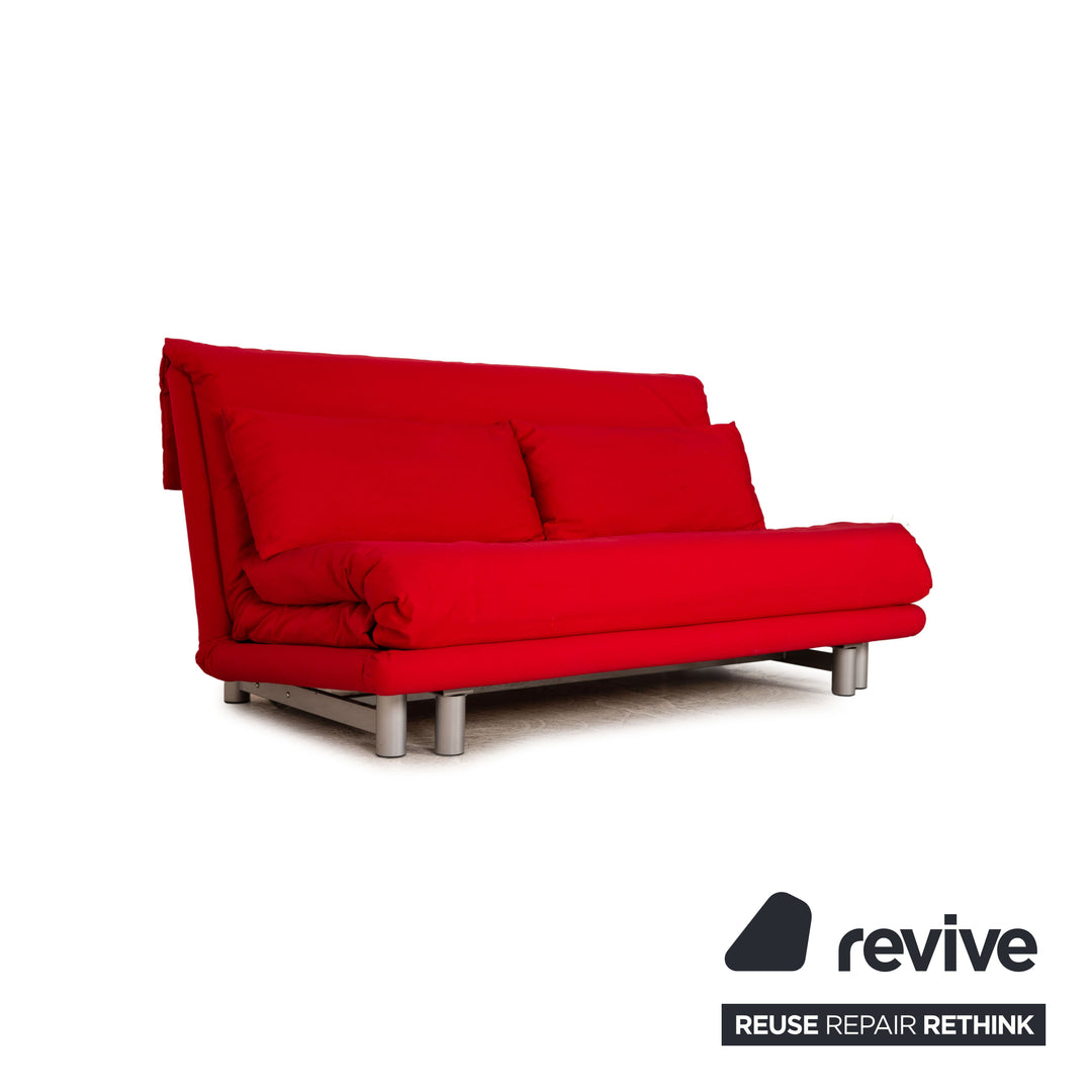 ligne roset Multy Stoff Dreisitzer Rot Sofa Couch Schlaffunktion