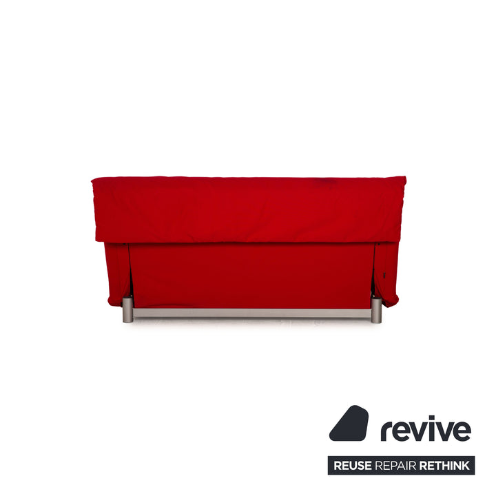 ligne roset Multy Stoff Dreisitzer Rot Sofa Couch Schlaffunktion