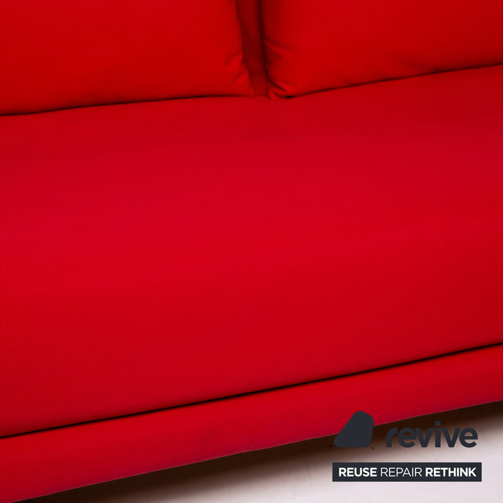 ligne roset Multy Fabric Sofa Bed Red Pink Sofa Sleep Function Couch #11223