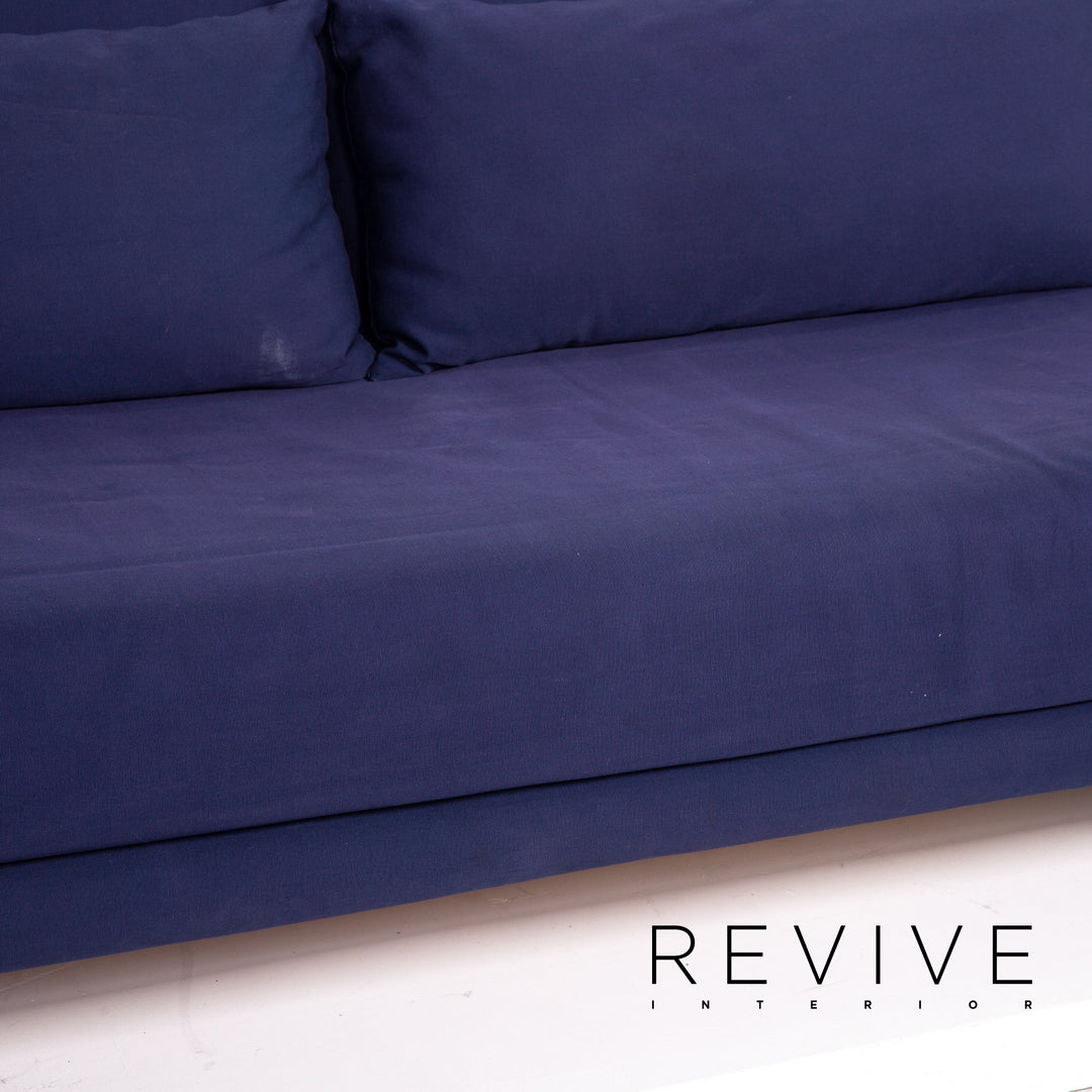 ligne roset Multy fabric sofa bed blue three-seater function sleeping function sofa couch #14545