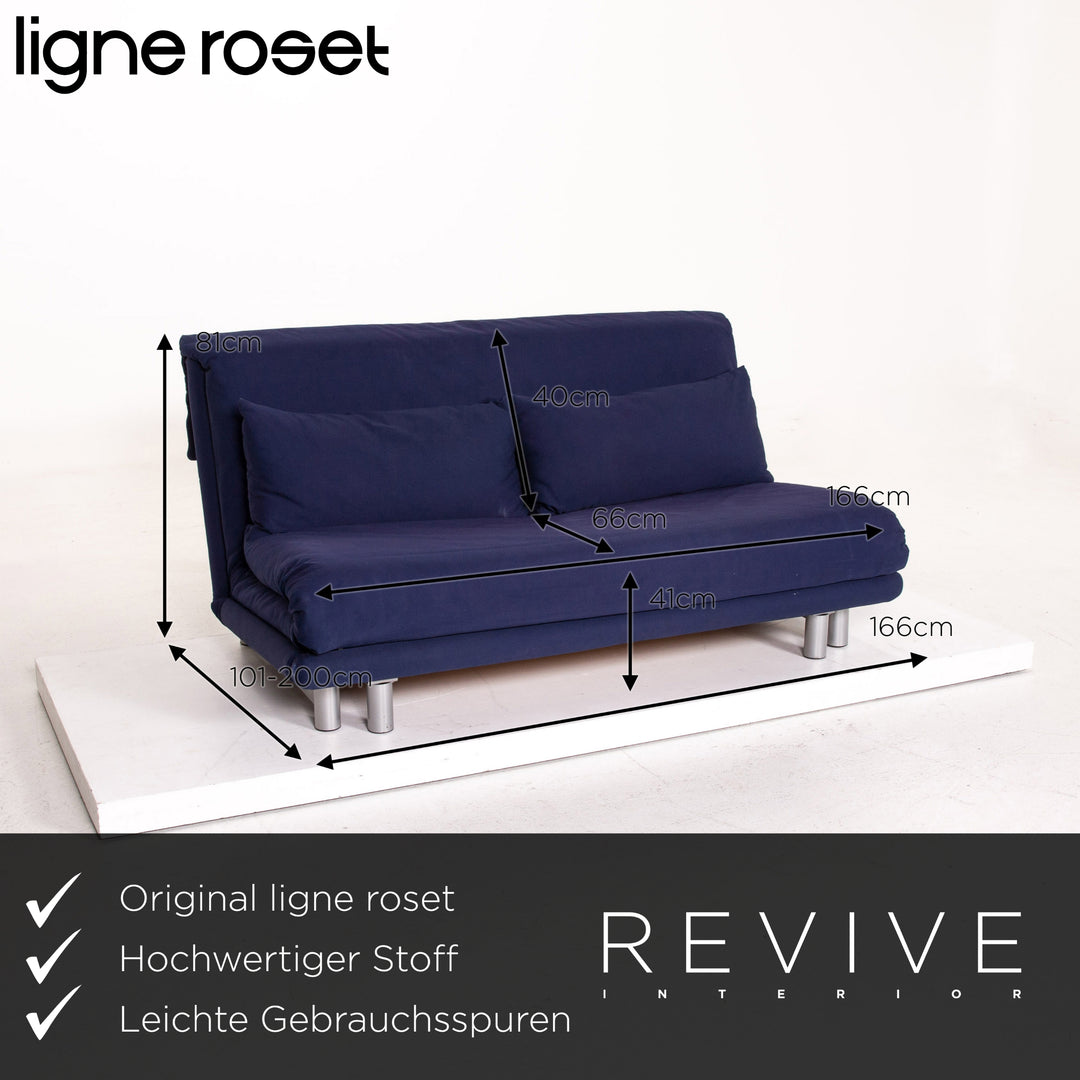 ligne roset Multy fabric sofa bed blue three-seater function sleeping function sofa couch #14545