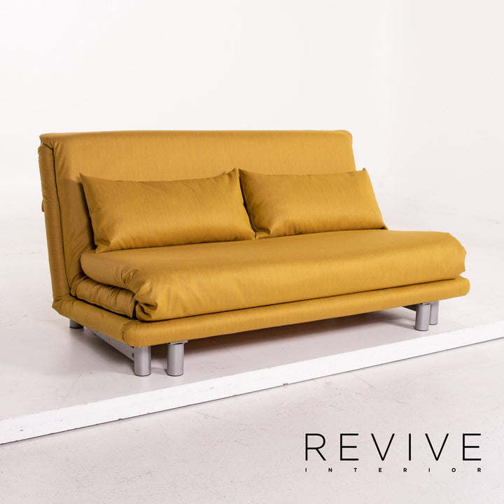 ligne roset Multy Stoff Schlafsofa Gelb Dreisitzer Sofa Schlaffunktion Couch #15246