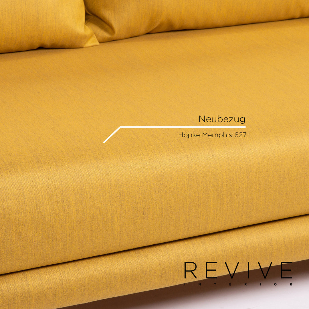 ligne roset Multy Stoff Schlafsofa Gelb Dreisitzer Sofa Schlaffunktion Couch #15246