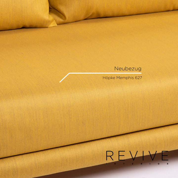 ligne roset Multy Stoff Schlafsofa Gelb Dreisitzer Sofa Schlaffunktion Couch #15246