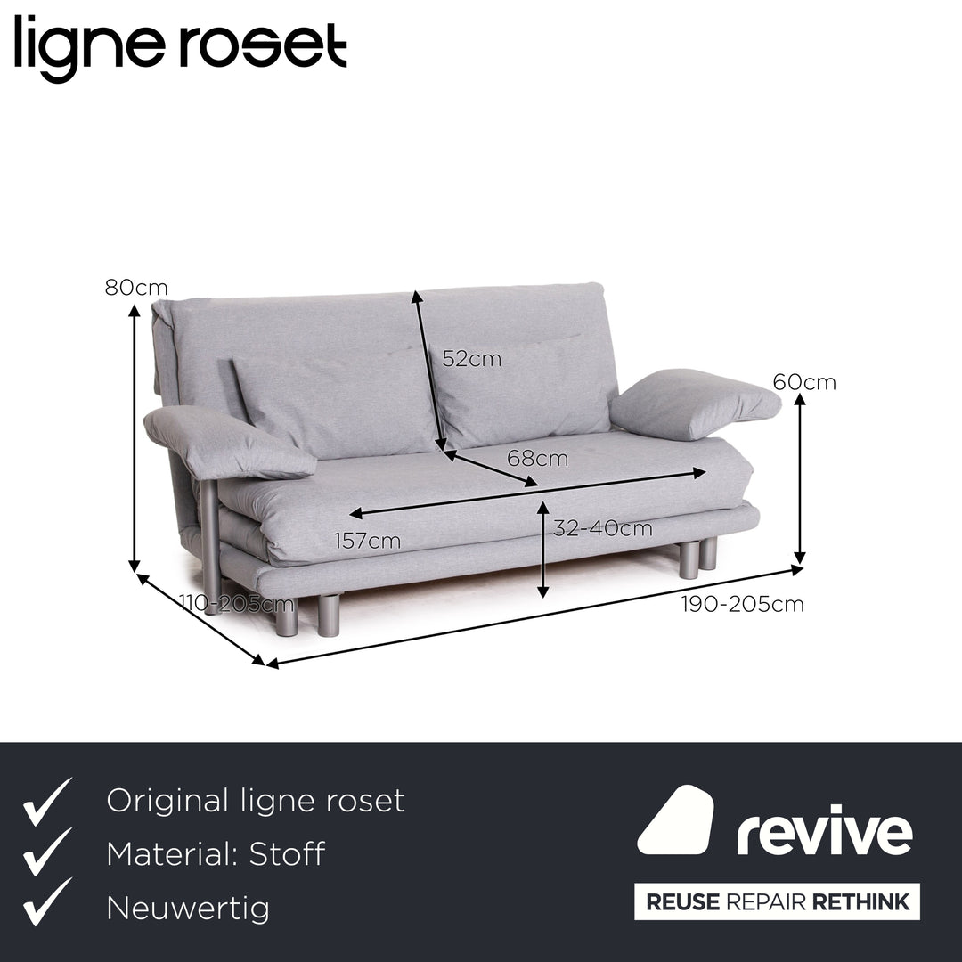 ligne roset Multy fabric three-seater sofa bed gray function sleeping function sofa couch #14587