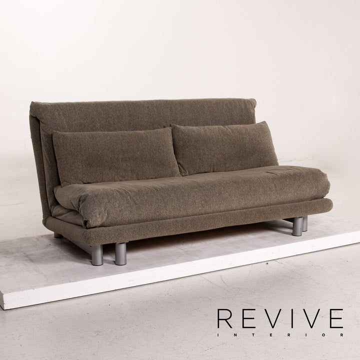 ligne roset Multy fabric sofa bed gray grey-green three-seater sofa function sleeping function couch #15322