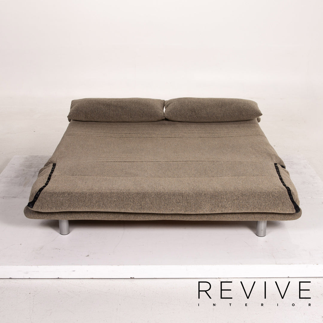 ligne roset Multy fabric sofa bed gray grey-green three-seater sofa function sleeping function couch #15322