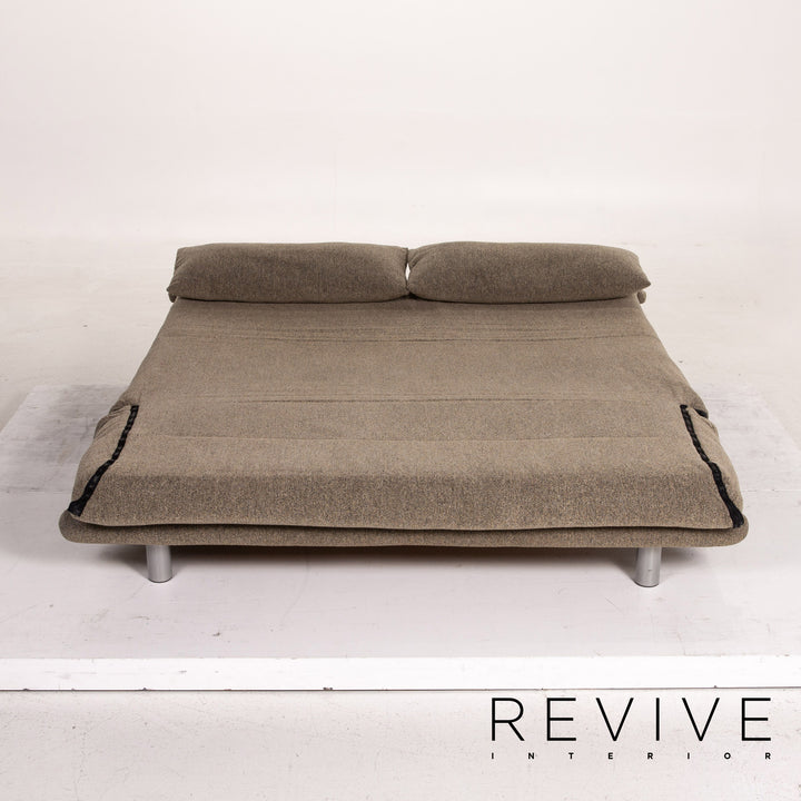 ligne roset Multy fabric sofa bed gray grey-green three-seater sofa function sleeping function couch #15322