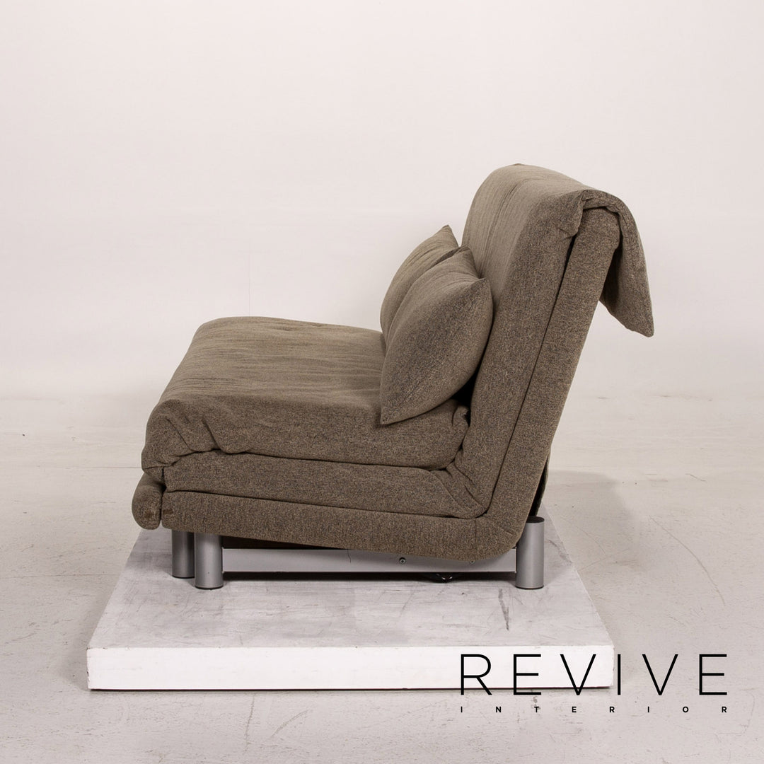 ligne roset Multy fabric sofa bed gray grey-green three-seater sofa function sleeping function couch #15322