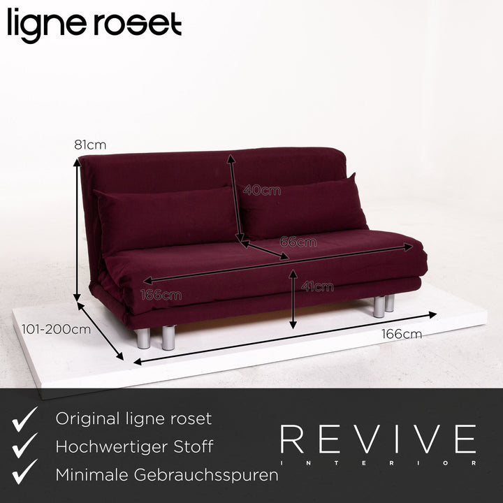 ligne roset Multy fabric sofa bed purple sofa sleep function couch #13608