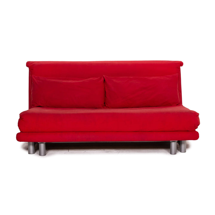 ligne roset Multy Fabric Sofa Bed Red Three Seater Sleep Function Sofa Couch #15444