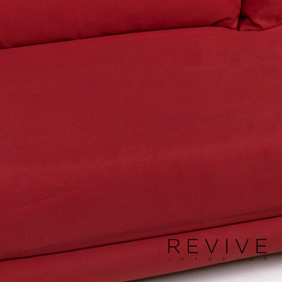 ligne roset Multy Stoff Schlafsofa Rot Dreisitzer Sofa Schlaffunktion Couch #10776