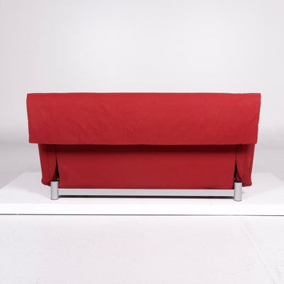 ligne roset Multy Stoff Schlafsofa Rot Dreisitzer Sofa Schlaffunktion Couch #10776