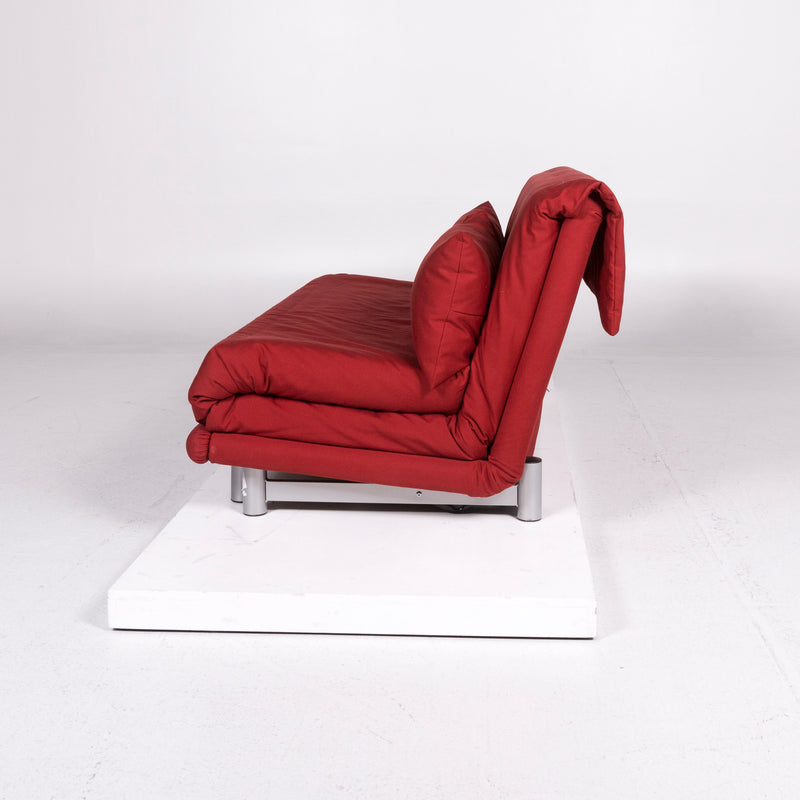 ligne roset Multy Stoff Schlafsofa Rot Dreisitzer Sofa Schlaffunktion Couch 