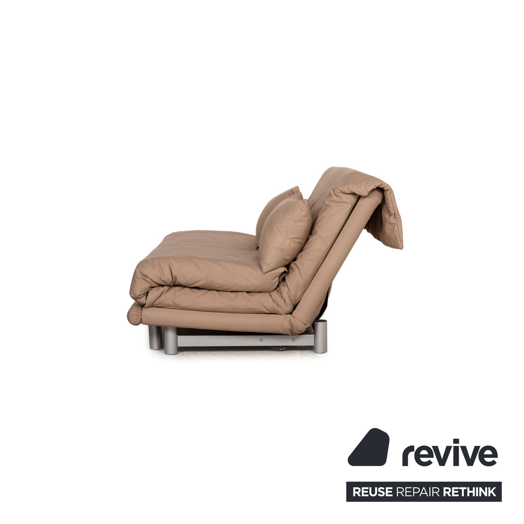 Ligne Roset Multy Fabric Sofa Beige Three Seater Couch Sleep Function