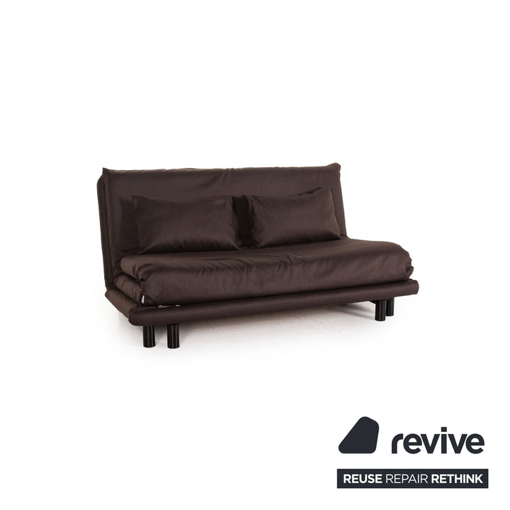 ligne roset Multy fabric sofa brown three-seater function sleeping function couch