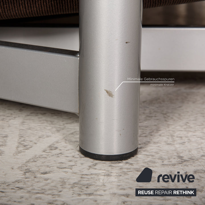 Ligne Roset Multy fabric sofa brown three-seater couch function sleep function