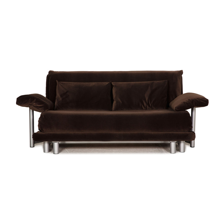 Ligne Roset Multy fabric sofa brown three-seater couch function sleep function
