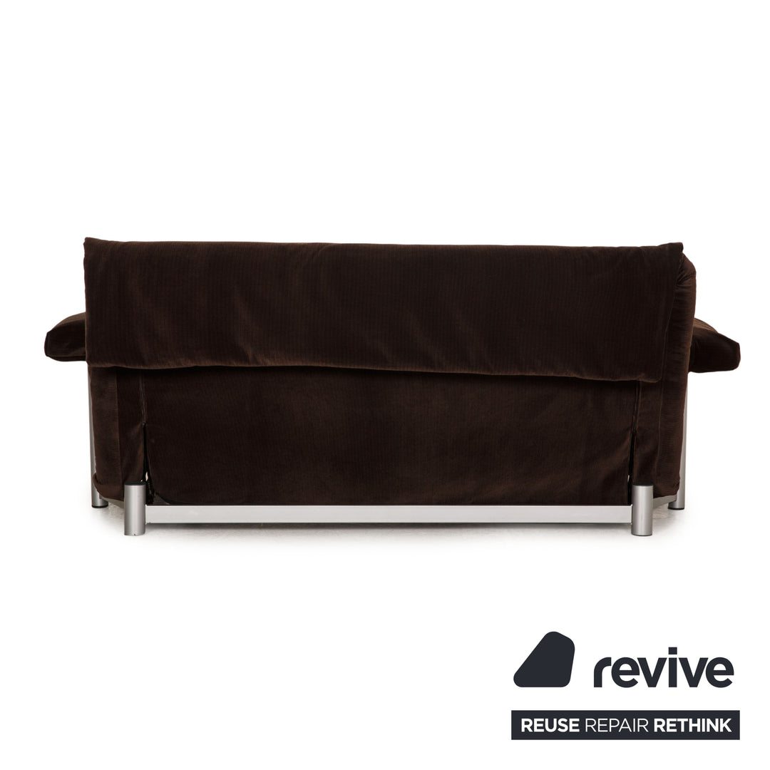 Ligne Roset Multy fabric sofa brown three-seater couch function sleep function