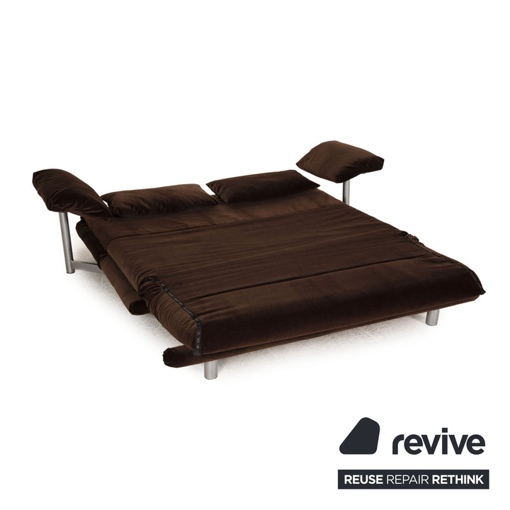 Ligne Roset Multy fabric sofa brown three-seater couch function sleep function