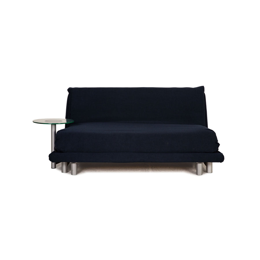 Ligne Roset Multy fabric sofa dark blue three-seater couch function sleeping function
