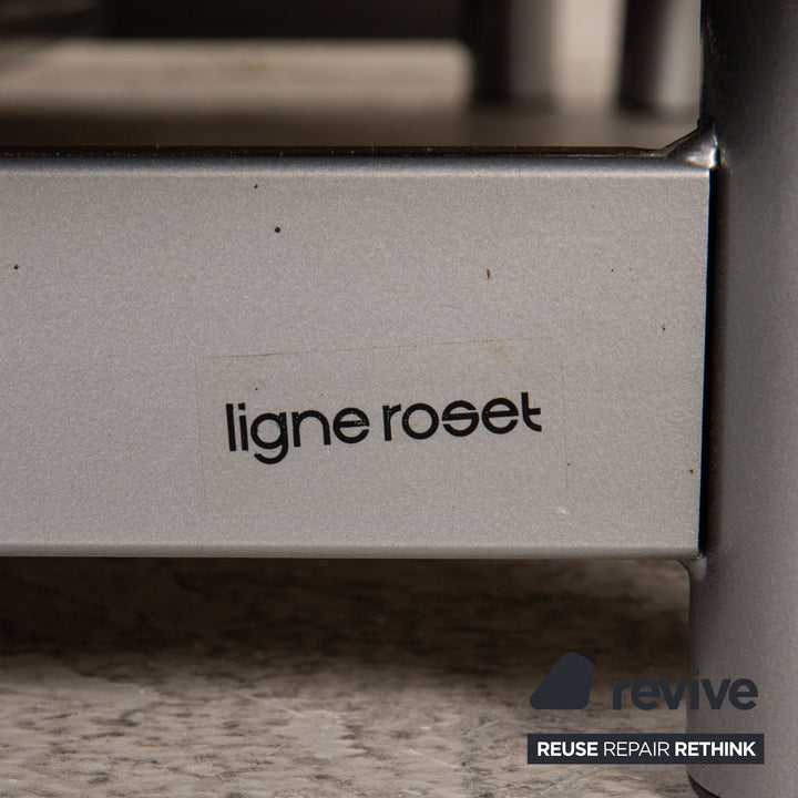 Ligne Roset Multy fabric sofa dark blue three-seater couch function sleeping function