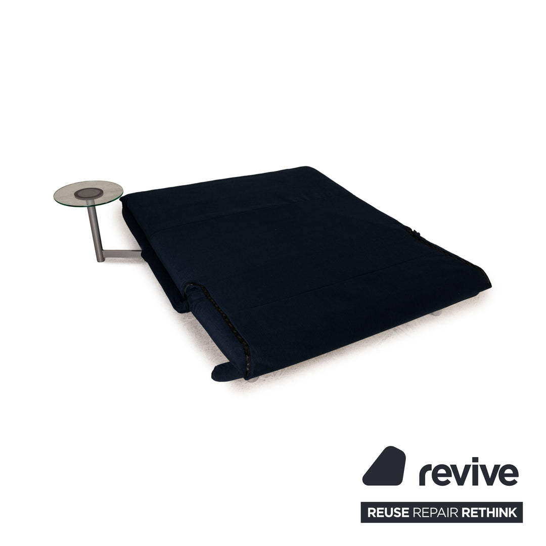 Ligne Roset Multy fabric sofa dark blue three-seater couch function sleeping function