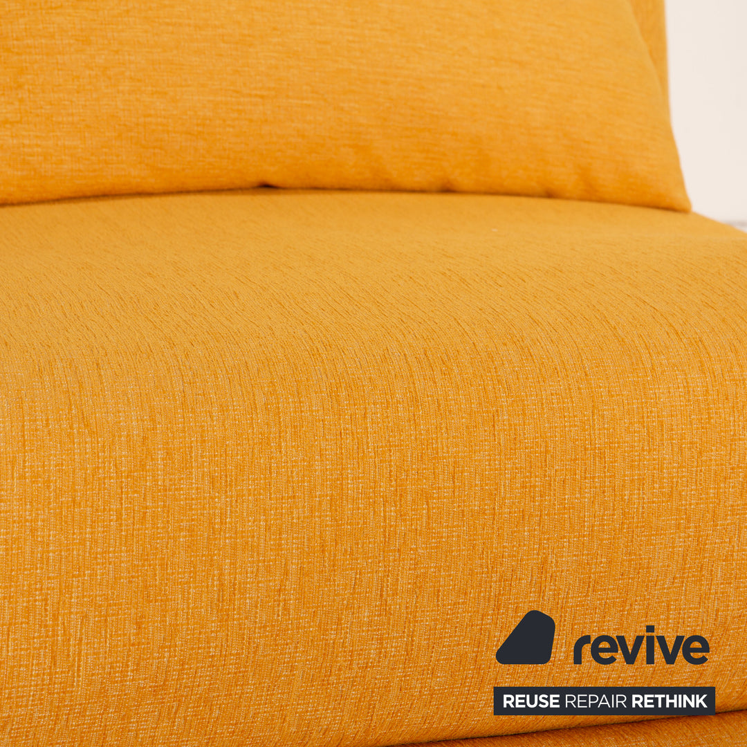 ligne roset Multy fabric sofa yellow three-seater couch function sleeping function new cover