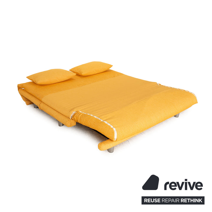 ligne roset Multy fabric sofa yellow three-seater couch function sleeping function new cover