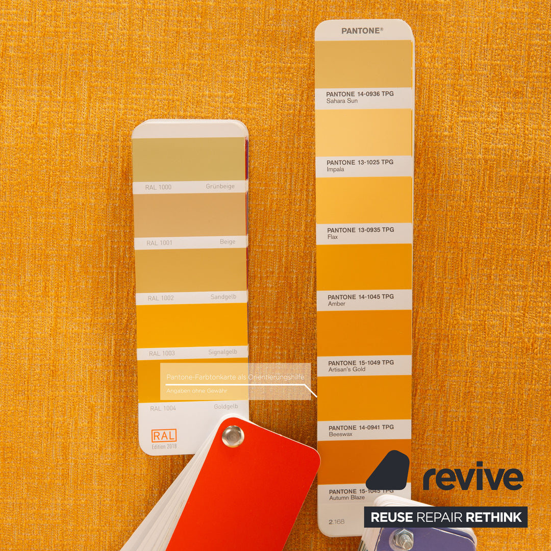 ligne roset Multy fabric sofa yellow three-seater couch function sleeping function new cover