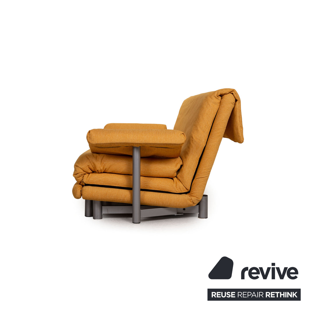 Ligne Roset Multy Fabric Sofa Yellow Three Seater Sleep Function Couch