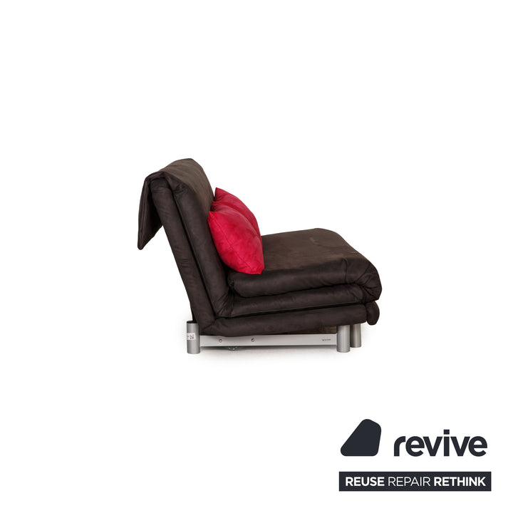 ligne roset Multy fabric sofa gray three-seater couch function sleeping function