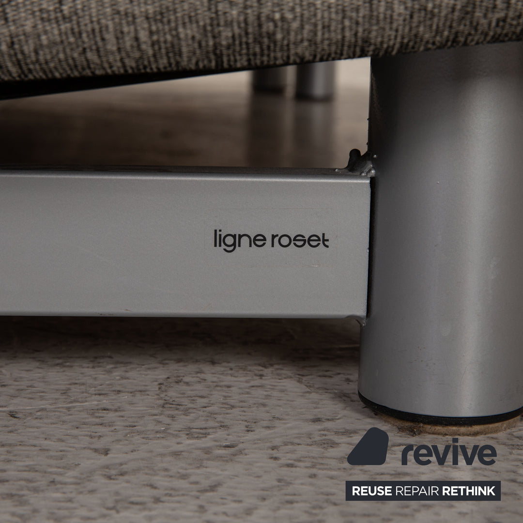 ligne roset Multy fabric sofa gray three-seater couch function sleeping function