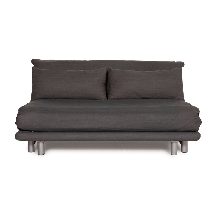 Ligne Roset Multy Stoff Sofa Grau Dreisitzer Schlaffunktion