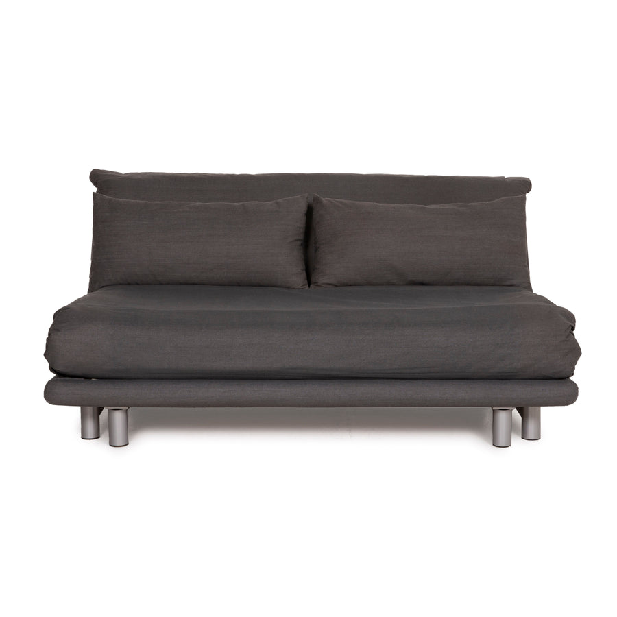 Ligne Roset Multy Stoff Sofa Grau Dreisitzer Schlaffunktion