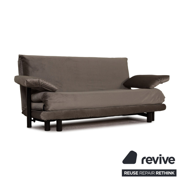 ligne roset Multy fabric sofa gray three-seater couch function sleeping function