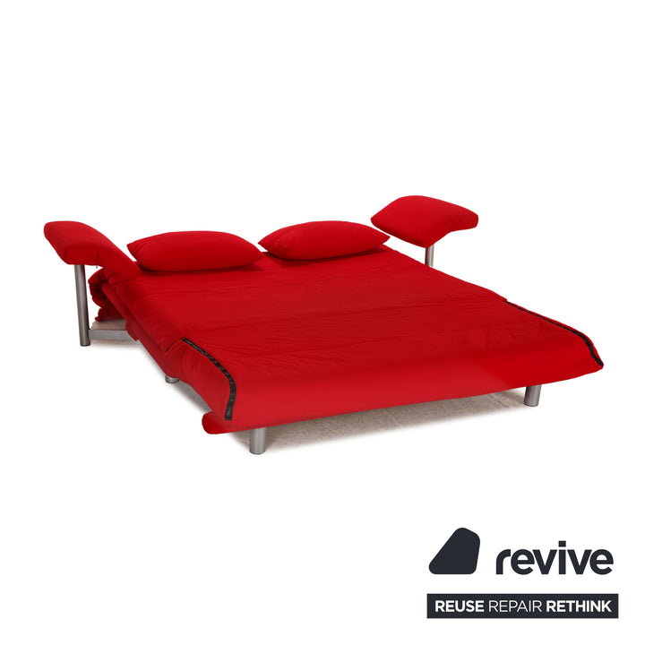 ligne roset Multy fabric sofa red three-seater couch function sleeping function