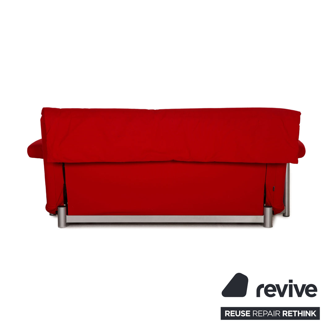 ligne roset Multy fabric sofa red three-seater couch function sleeping function