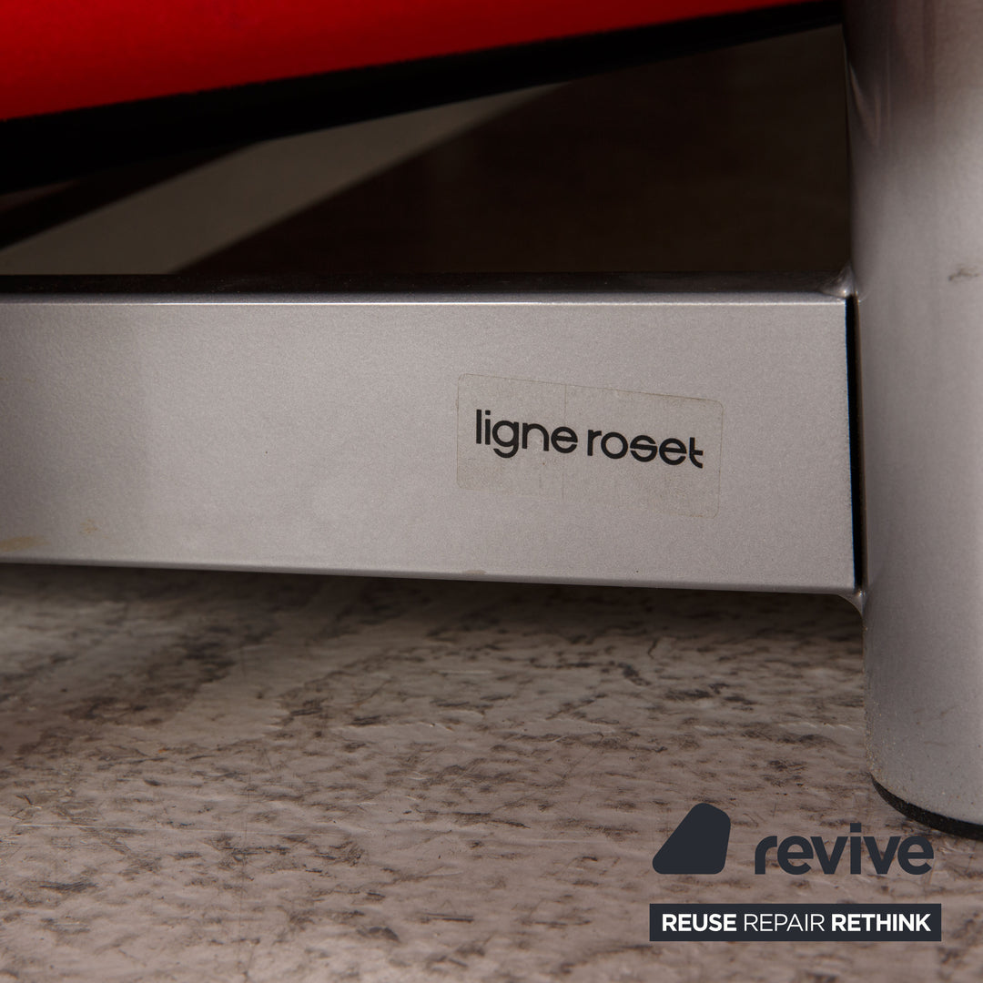 ligne roset Multy fabric sofa red three-seater couch function sleeping function