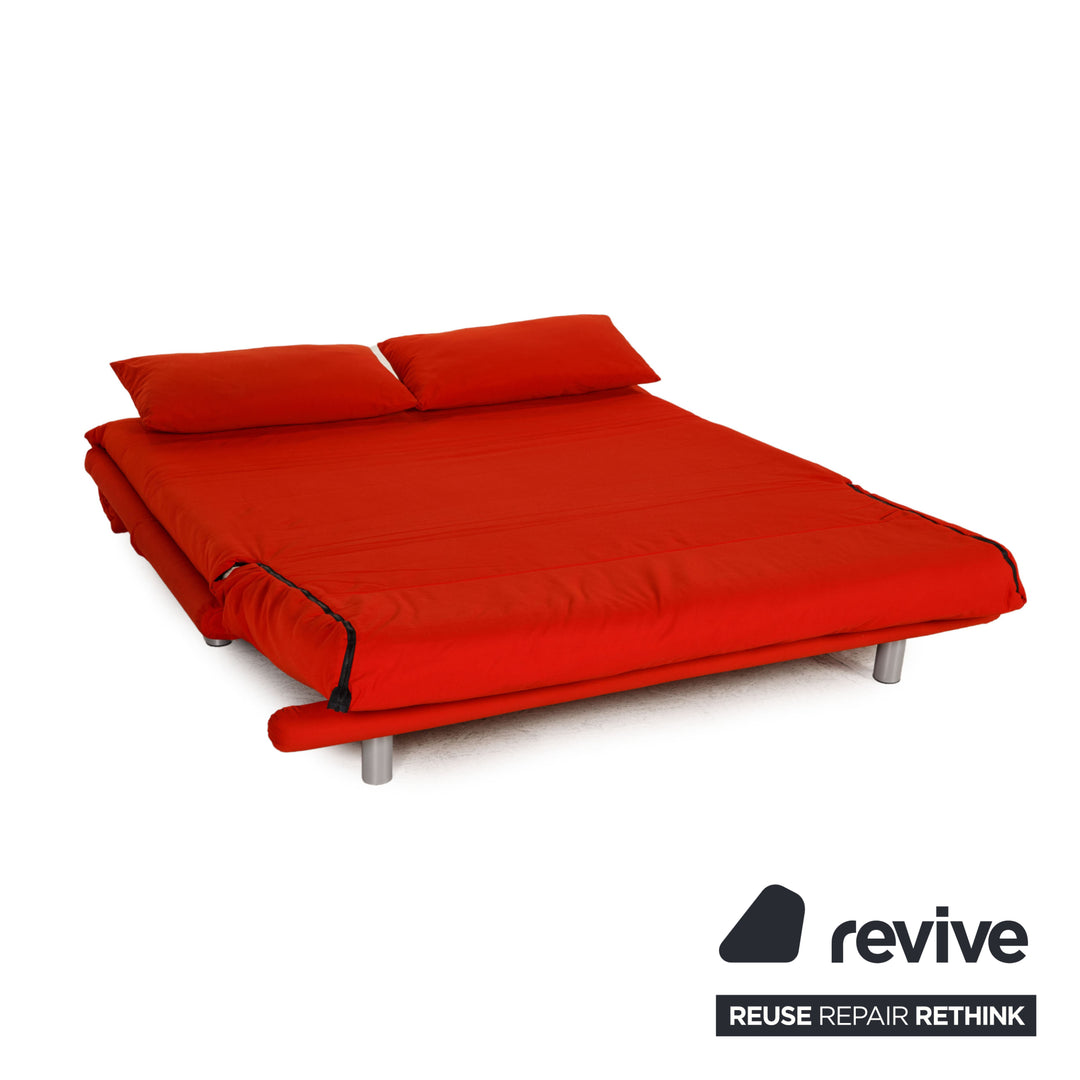 ligne roset Multy fabric sofa red three-seater couch function sleeping function
