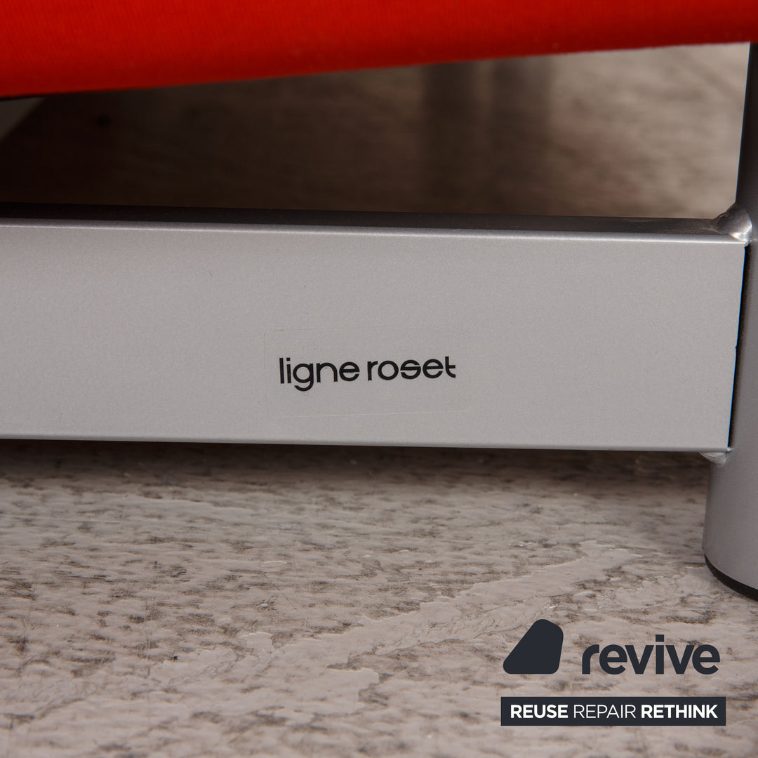 ligne roset Multy fabric sofa red three-seater couch function sleeping function