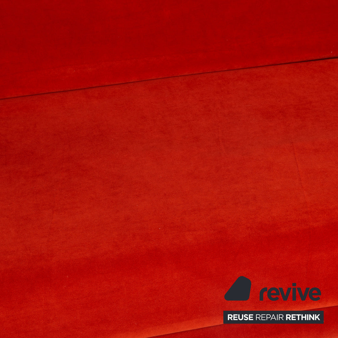 ligne roset Multy Stoff Sofa Rot Dreisitzer Couch Funktion Schlaffunktion