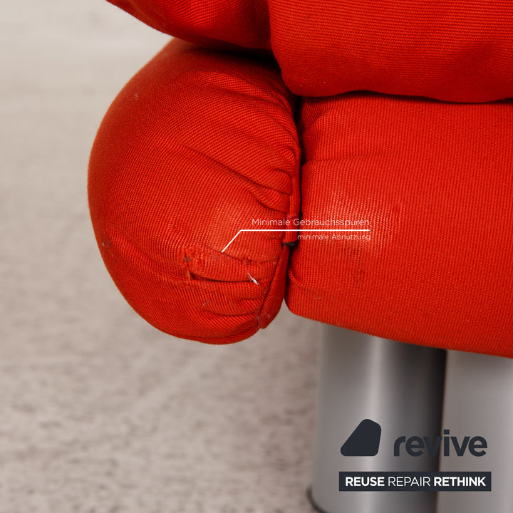 ligne roset Multy fabric sofa red three-seater couch function sleeping function