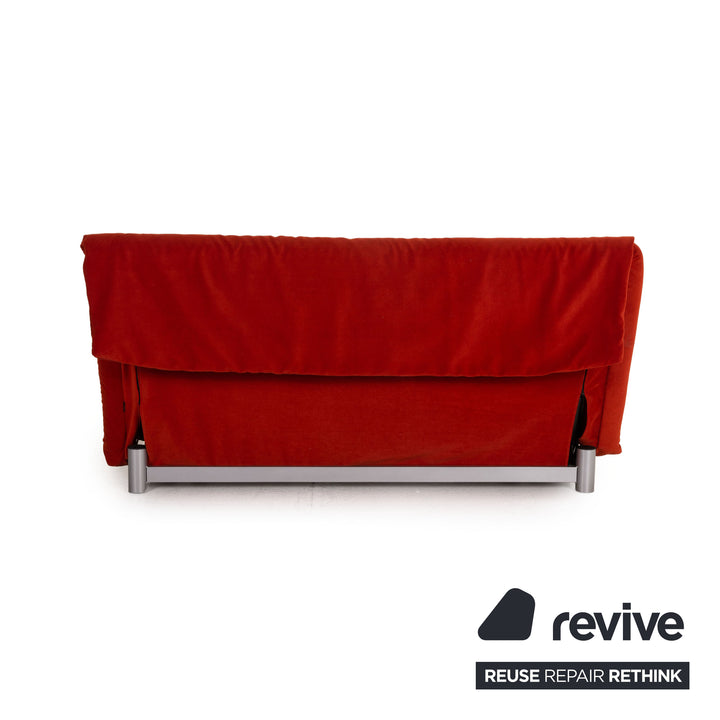ligne roset Multy Stoff Sofa Rot Dreisitzer Couch Funktion Schlaffunktion