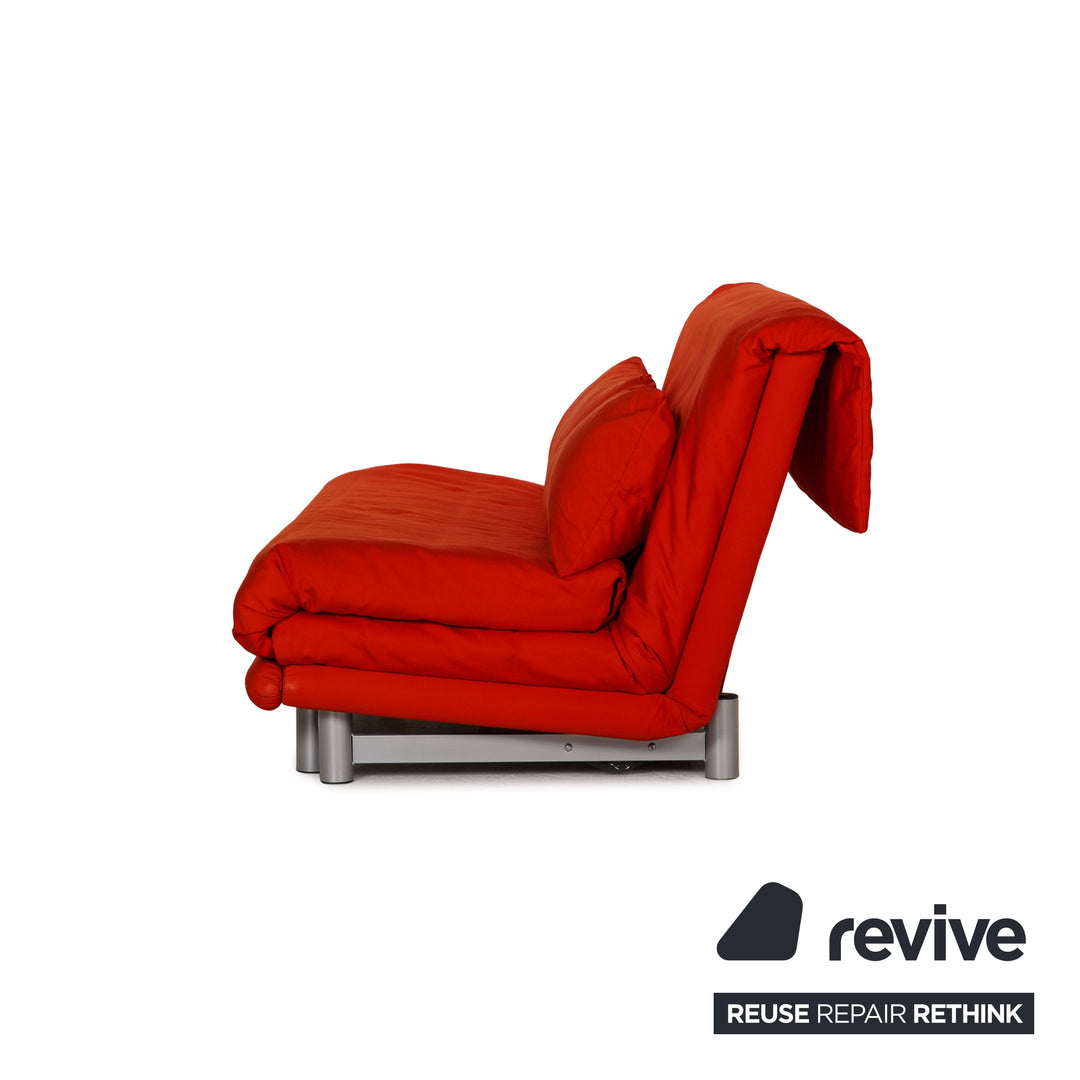 ligne roset Multy fabric sofa red three-seater couch function sleeping function