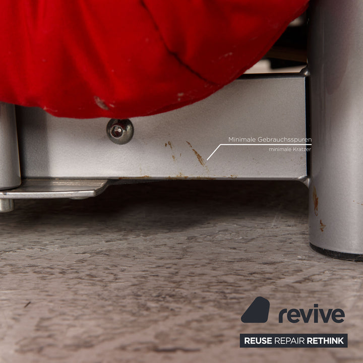 ligne roset Multy fabric sofa red three-seater couch function sleeping function