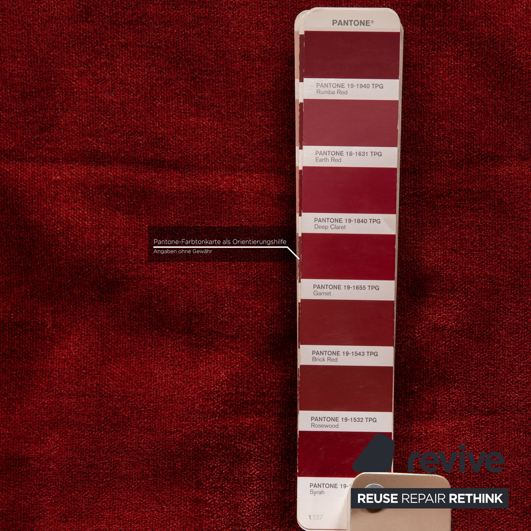 ligne roset Multy fabric sofa red three-seater couch function sleeping function