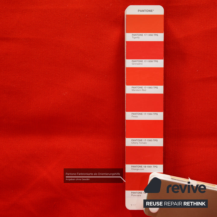 ligne roset Multy fabric sofa red three-seater couch function sleeping function