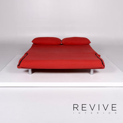 ligne roset Multy Stoff Sofa Rot Schlafsofa Dreisitzer Schlaffunktion Funktion Couch #10319