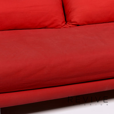 ligne roset Multy Stoff Sofa Rot Schlafsofa Dreisitzer Schlaffunktion Funktion Couch #10319